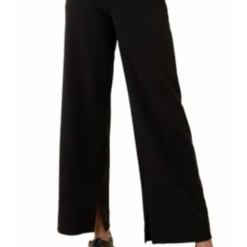 Pact Navy Blue Organic Cotton Wide Leg Pull On Pants Large